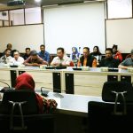 Suasana pertemuan antara anggota Forum Silahturahmi Pemimpin Redaksi (Forsip) Kota Cimahi dengan DPRD Kota Cimahi dengan jajaran Sekretariat DPRD Kota Cimah