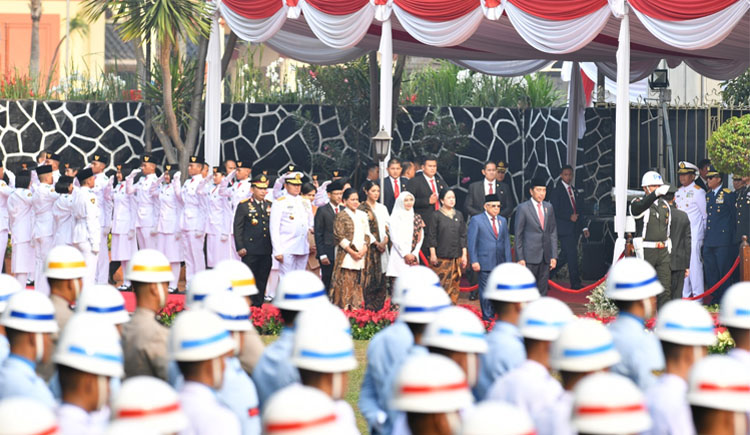 Suasana upacara peringatan Hari Kesaktian Pancasila di Jakarta yang dipimpin oleh Presiden RI Joko Widodo