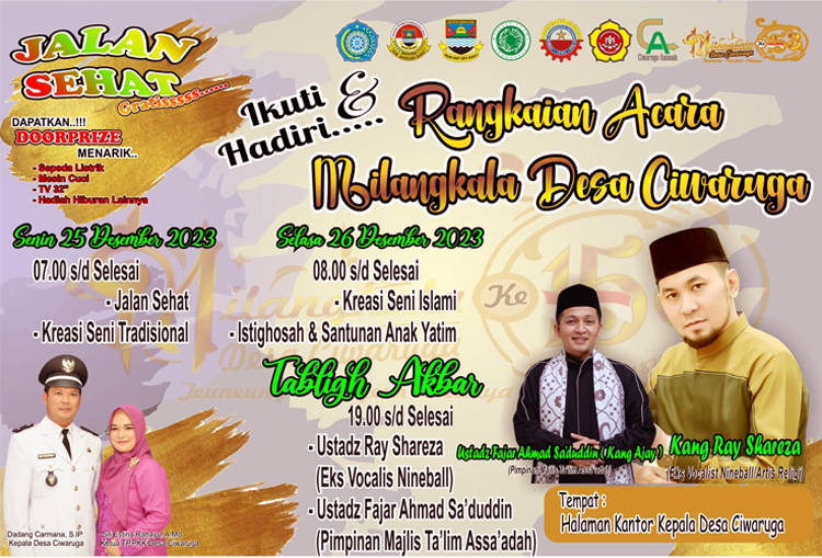 Flyer Perayaan HUT Desa Ciwaruga, Kecamatan Parongpong, Kabupaten Bandung Barat ke-153 