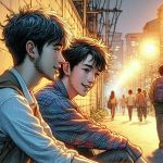 Dua remaja sedang ngobrol