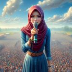 Ilustrasi: Seorang pembawa acara (MC) sedang membawakan acara di panggung hiburan