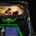 Kondisi Bus Pariwisata setelah dievakuasi oleh aparat yang bertugas di lokasi kejadian, Sabtu (11/05/2024) - (Sumber: Antara Foto)