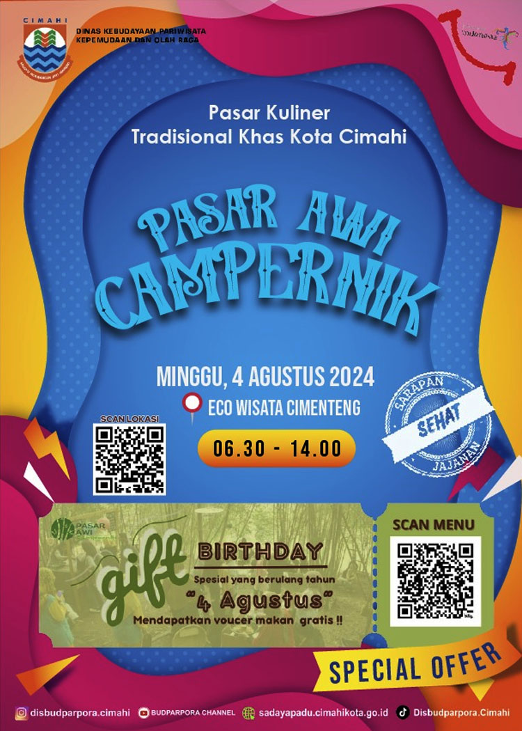 Flyer ekowisata "Pasar Awi Campernik" - (Sumber: Disbudparpora Kota Cimahi)