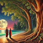 Bulan di tepi pantai