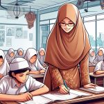 Gur mengajar di kelas