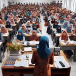 Dosen sedang mengajar