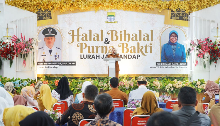 Suasana acara halal bihalal dan Purna Bakti Lurah Jatihandap - (Sumber: Krisna/BJN)