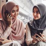 Gadis ngobrol berdua