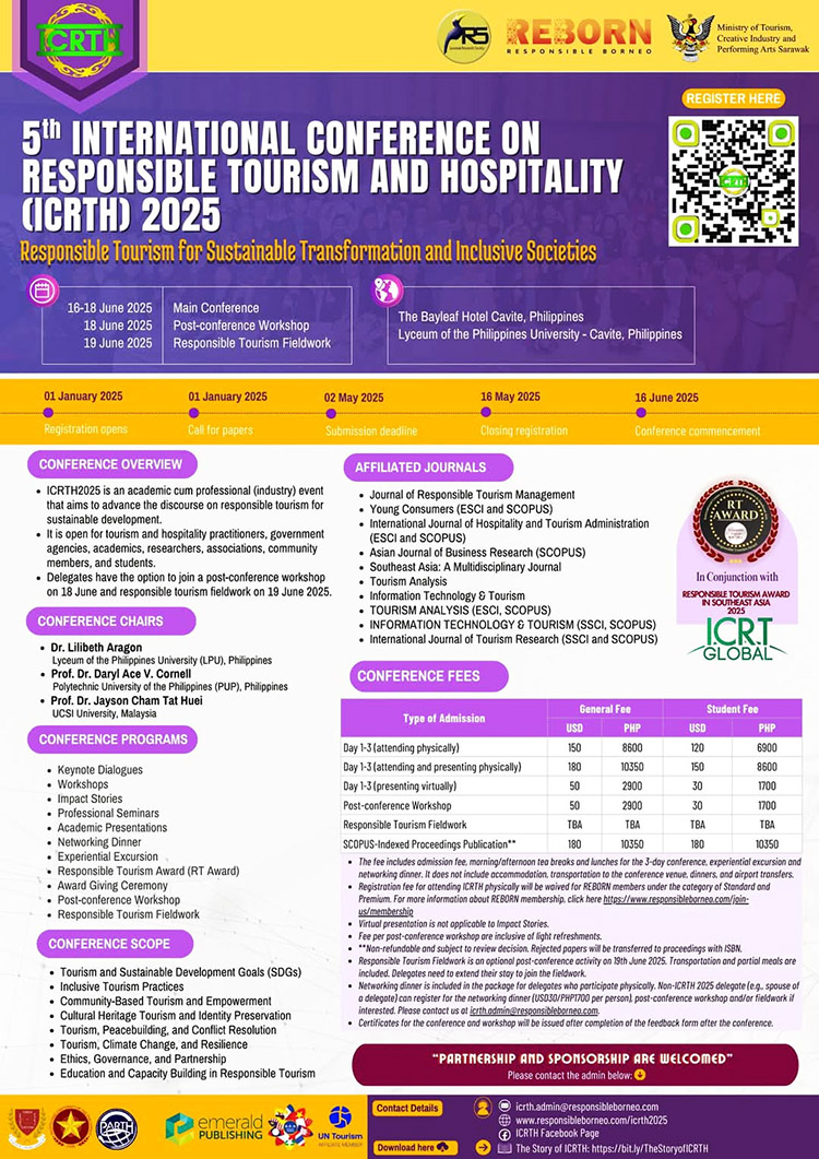 Flyer acara ICRTH 2025 - (Sumber: Humas STIEPAR YAPARI)