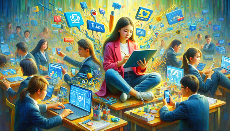Ilustrasi: Bisnis marketing melalui dunia maya - (Sumber: Arie/BJN)