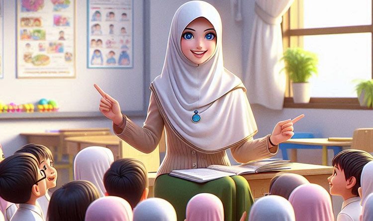 Ilustrasi: Guru sedang mengajar murid-muridnya di kelas - (Sumber: Arie/BJN)