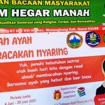 Spanduk acara lomba “Tantangan Ayah Membaca Nyaring” yang diselenggarakan oleh TBM Hegar Manah Kabupaten Garut - (Sumber: Mamah Faiz)