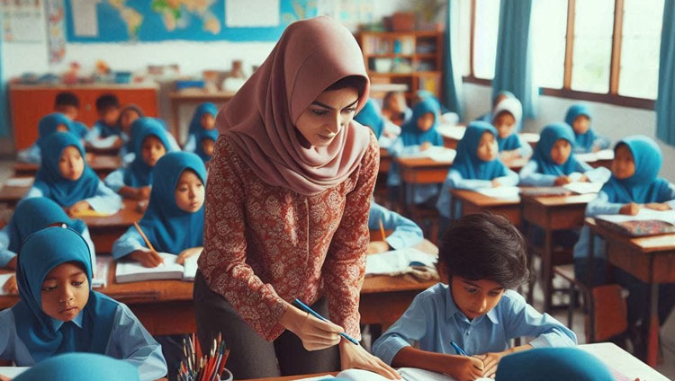 Guru sedang mengajar