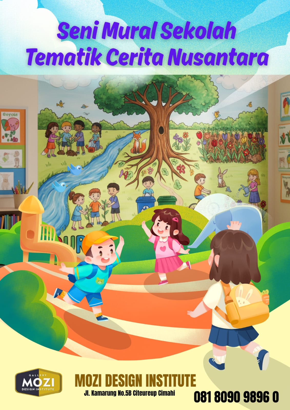 Mozi Art Mural: Seni Mural Sekolah Tematik Cerita Nusantara - (Sumber: De Mozi/BJN)