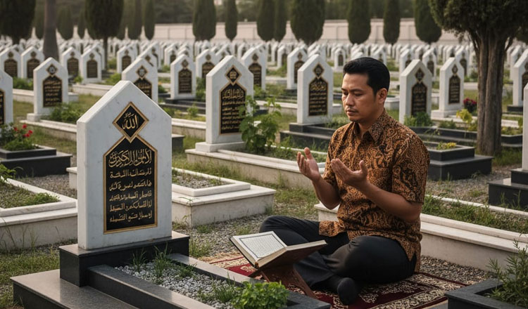 Berdoa di makam