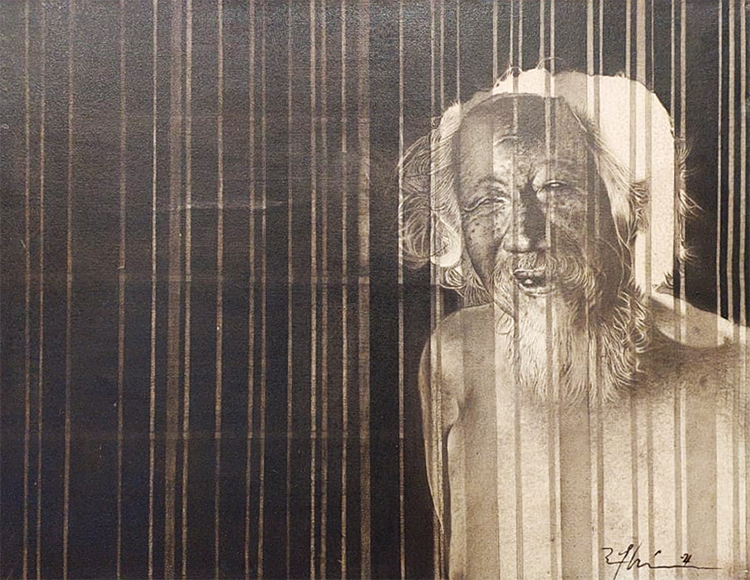 Salah satu lukisan karya Erwin Budiharto berjudul "Affandi" - (Sumber: J.Haryadi)