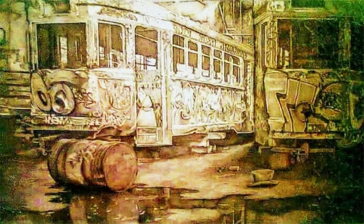 Salah satu lukisan karya Erwin Budiharto - (Sumber: J.Haryadi)