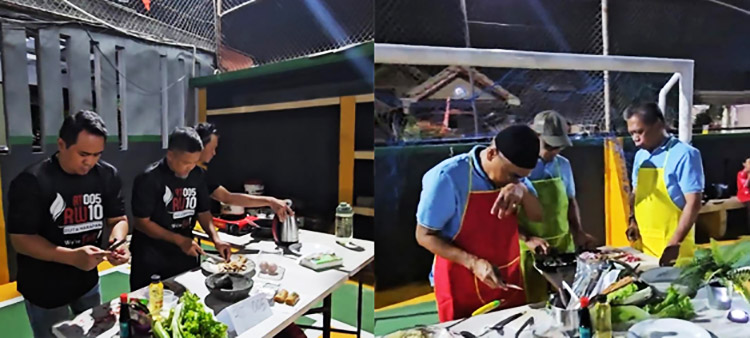 lomba masak dalam rangka acara "Semarak HUT ke-81 Republik Indonesia Duta Harapan RW 10" - (Sumber: BJN)